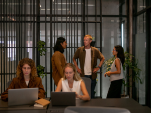 the Startup Visa team of LKS Consult at the work space